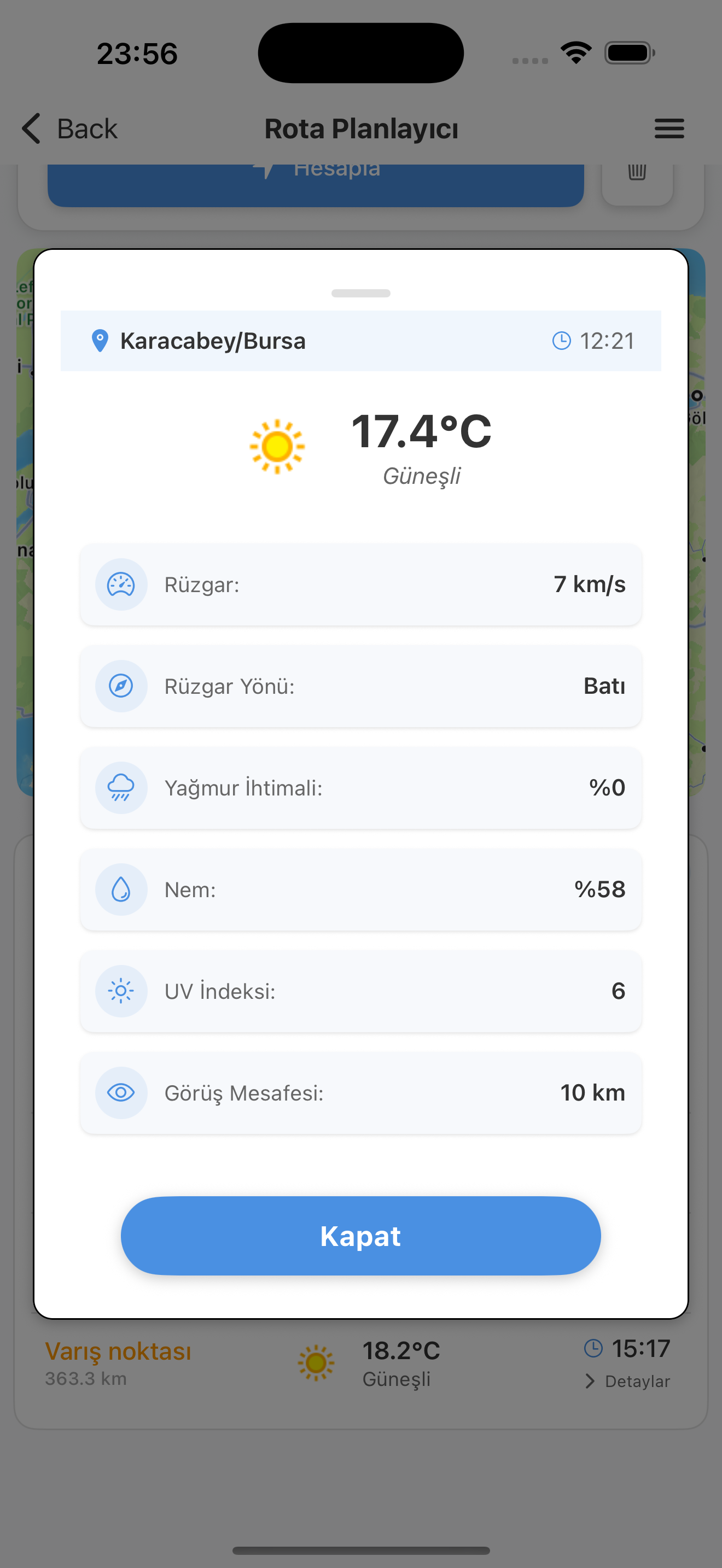 WhatsTheWeather Route Details